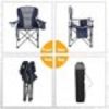 Folding Camping Chair Portable Padded Oversized Chairs with Cup Holders