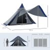 Easy Set Up 2-3 Person Teepee Tent with Porch