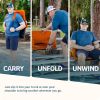 Reclining Stadium Seat - Waterproof Foldable Camping Chair with Extra Thick Padding and Wide Back Support