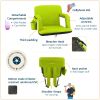 Reclining Stadium Seat - Waterproof Foldable Camping Chair with Extra Thick Padding and Wide Back Support