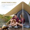 Easy Setup Teepee-style Camping Tent with Porch: 2-3 Person