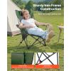 Reclining Camping Chair, 4 Adjustable Positions, Portable Folding Lounger for Adults, Mesh Beach Chair with Headrest & Foot Rest, Supports 220 lbs